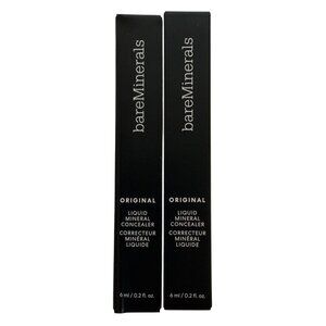 BareMinerals Original Liquid Mineral Concealer Lot of 2 Light 2C 2208 6ml Tubes